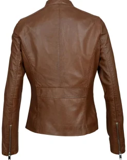 Femme Chyston Vestes, Blousons^Veste en Cuir Appoline cognac