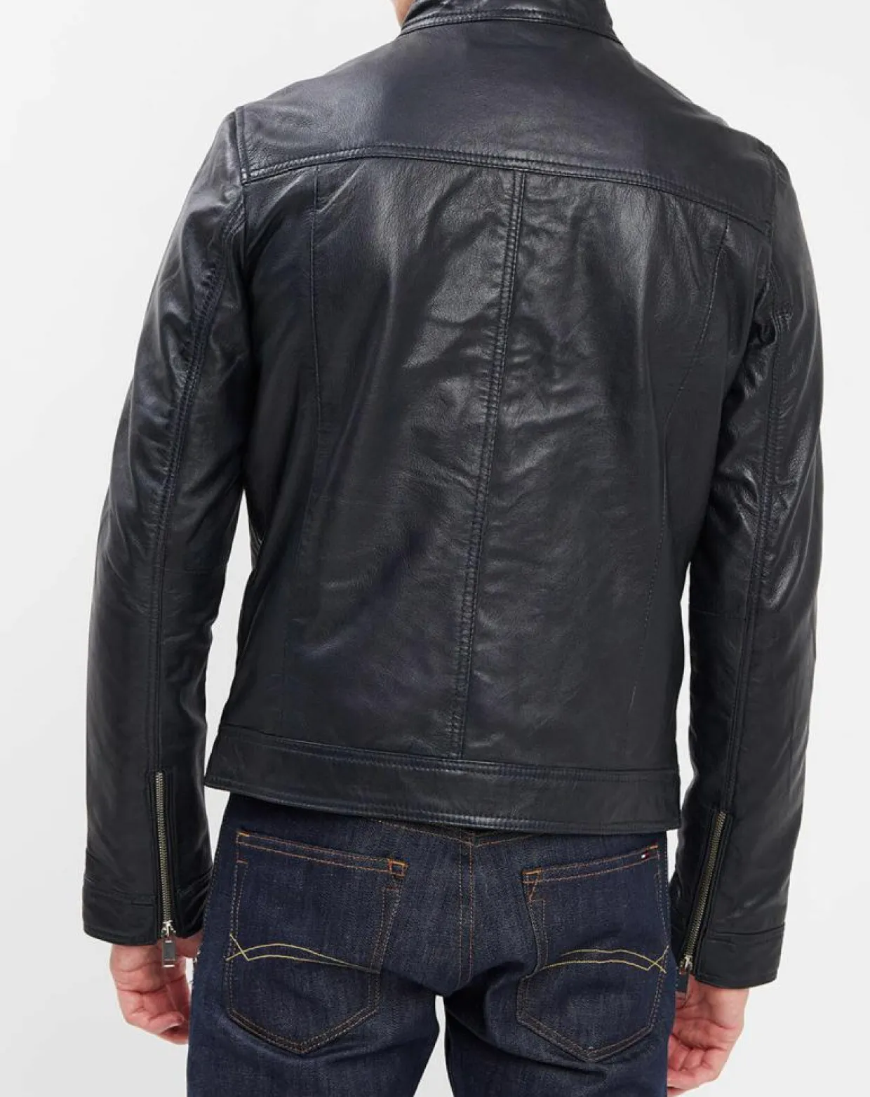 Homme Blue Wellford Vestes, Blousons^Veste en Cuir Bayon marine