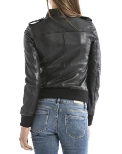 Femme Blue Wellford Vestes, Blousons^Veste en Cuir Belaya noire