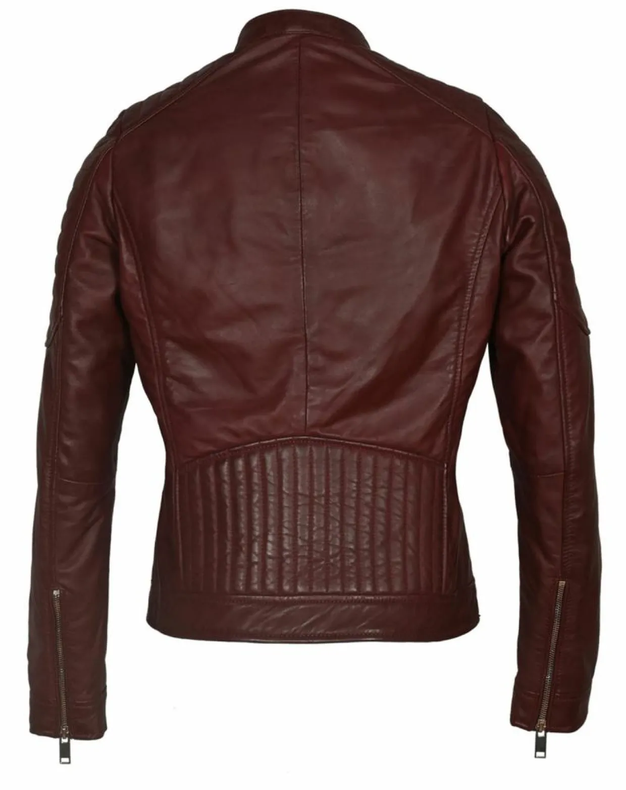 Veste en Cuir Betty bordeaux-Blue Wellford