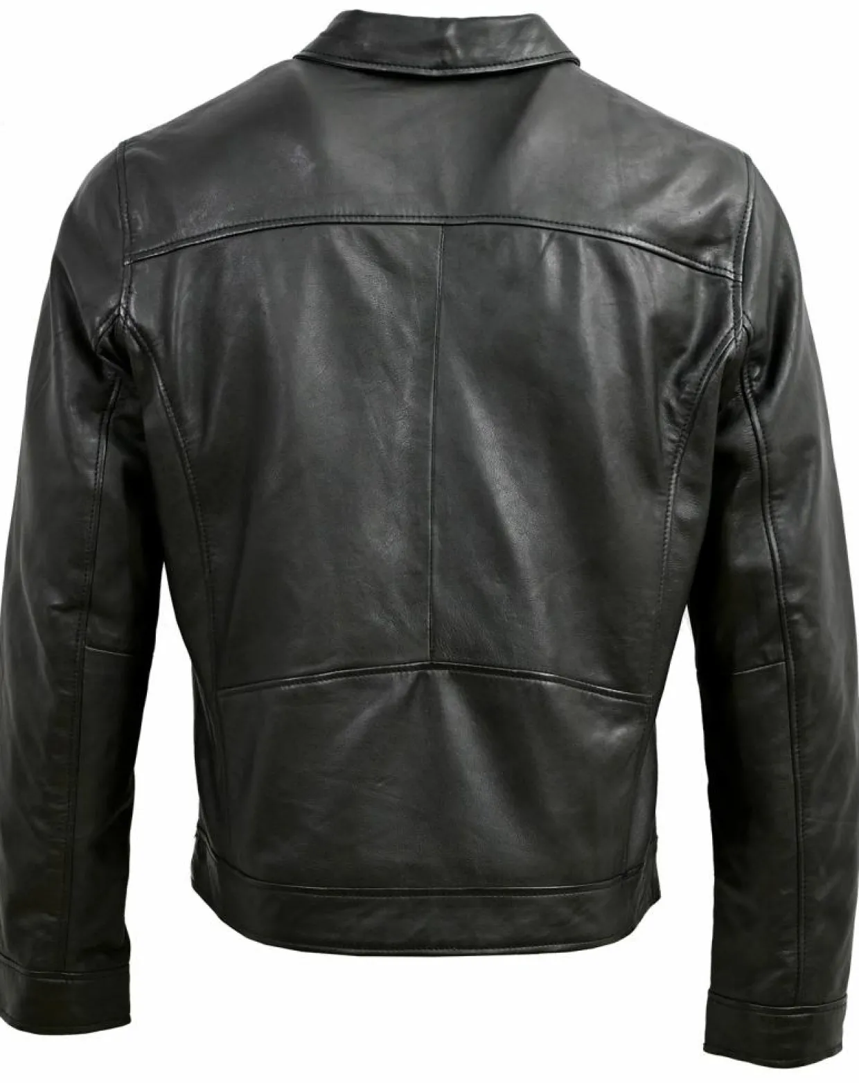 Veste en Cuir Bittum noire-Blue Wellford Hot