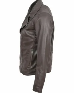 Homme Blue Wellford Vestes, Blousons^Veste en Cuir Brazza marron
