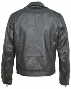 Homme Blue Wellford Vestes, Blousons^Veste en Cuir Brazza noire