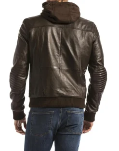Homme Blue Wellford Vestes, Blousons^Veste en Cuir Brezon marron