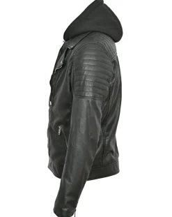 Homme Essentiel Cuir Vestes, Blousons^Veste en Cuir Bull noire
