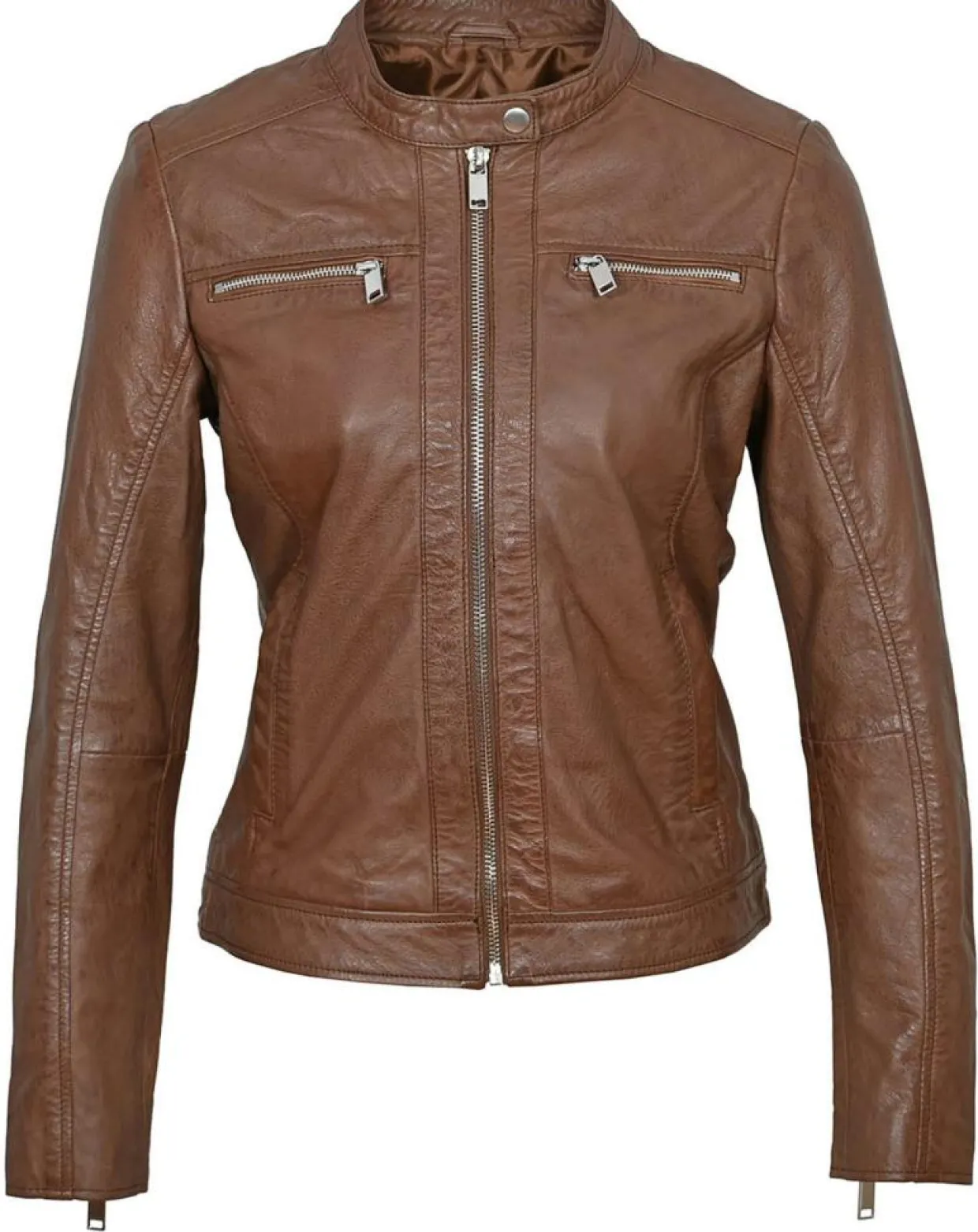 Femme Chyston Vestes, Blousons^Veste en Cuir Calissy cognac