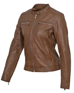 Femme Chyston Vestes, Blousons^Veste en Cuir Calissy cognac