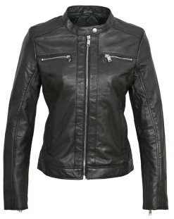Femme Chyston Vestes, Blousons^Veste en Cuir Calissy noire