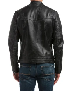 Veste en Cuir Cameron noire-Chyston