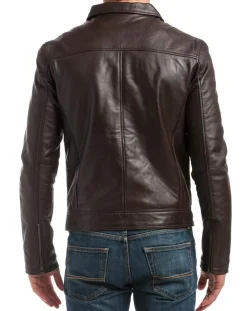 Homme Chyston Vestes, Blousons^Veste en Cuir Carlo marron