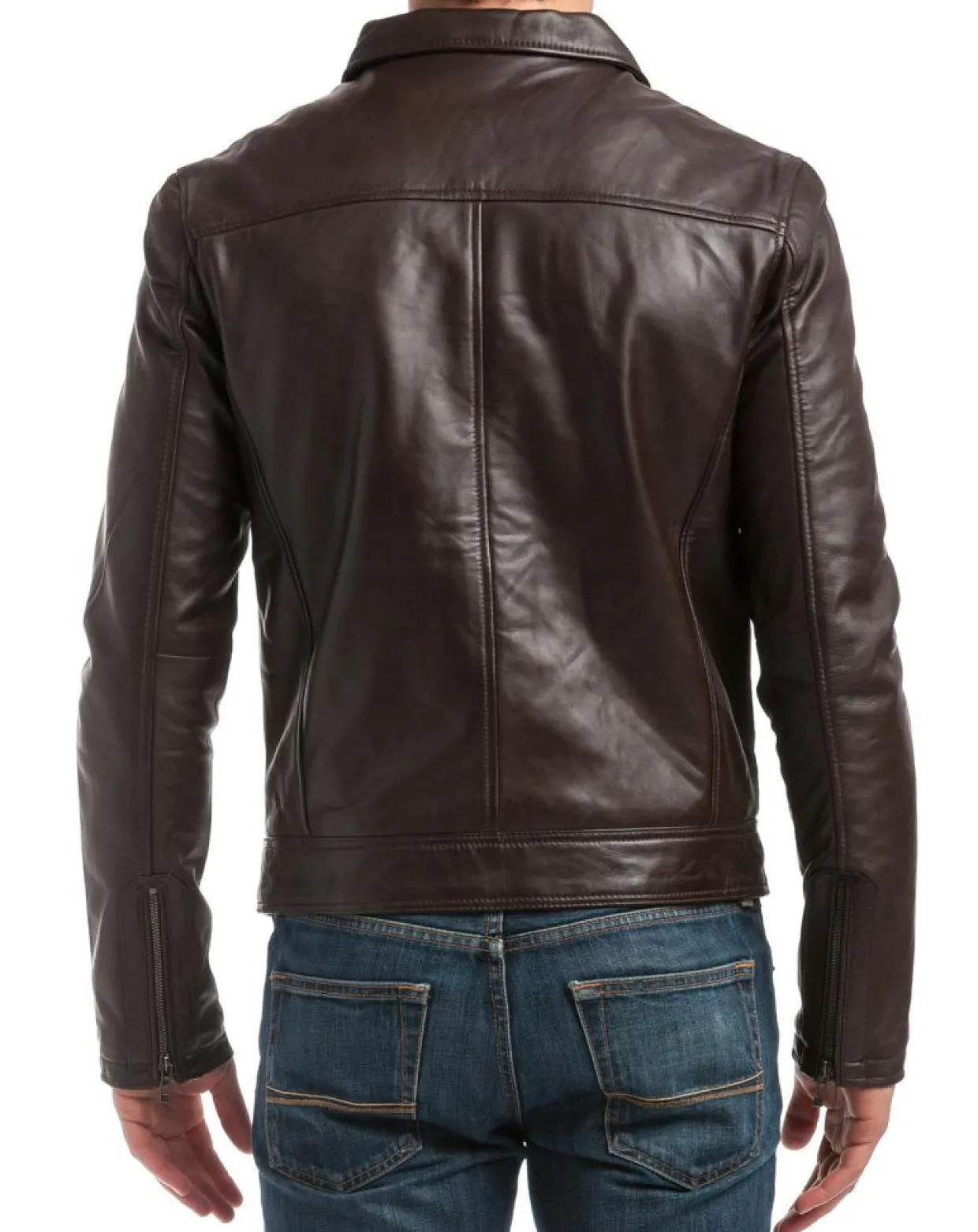 Homme Chyston Vestes, Blousons^Veste en Cuir Carlo marron