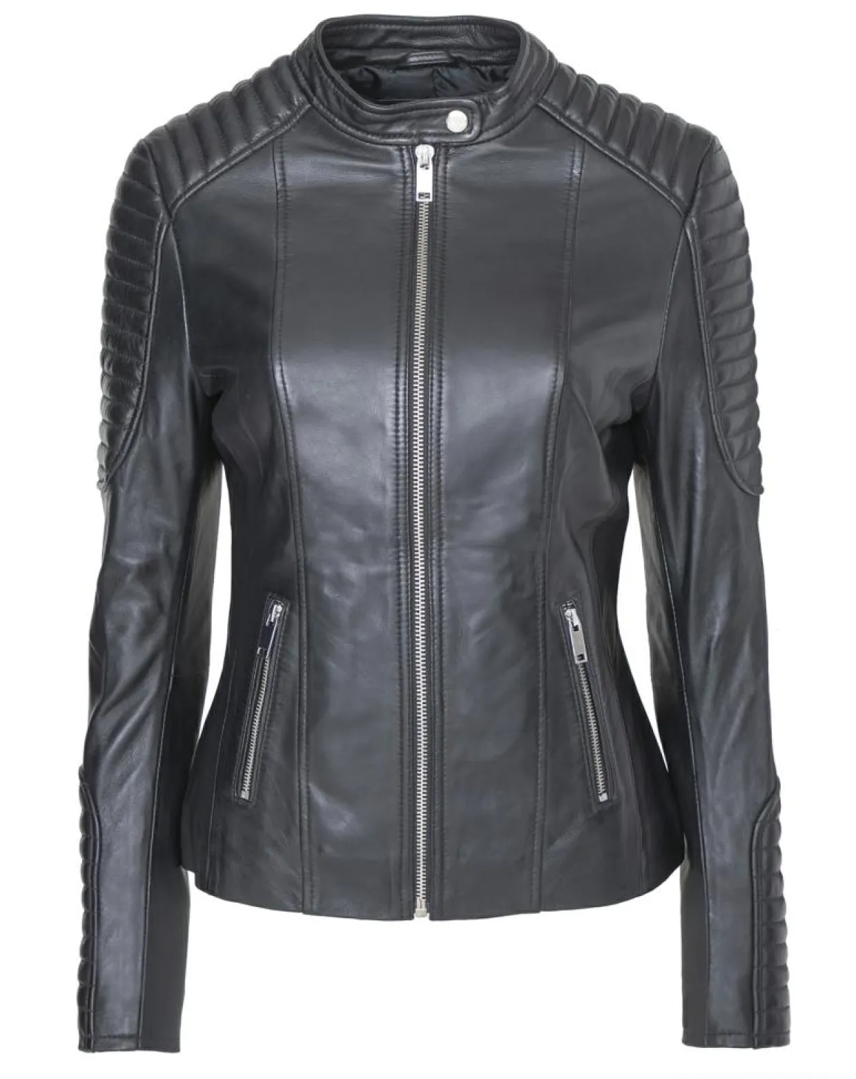 Femme Blue Wellford Vestes, Blousons^Veste en Cuir Caterina noire