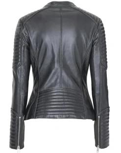 Femme Blue Wellford Vestes, Blousons^Veste en Cuir Caterina noire