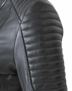 Femme Blue Wellford Vestes, Blousons^Veste en Cuir Caterina noire