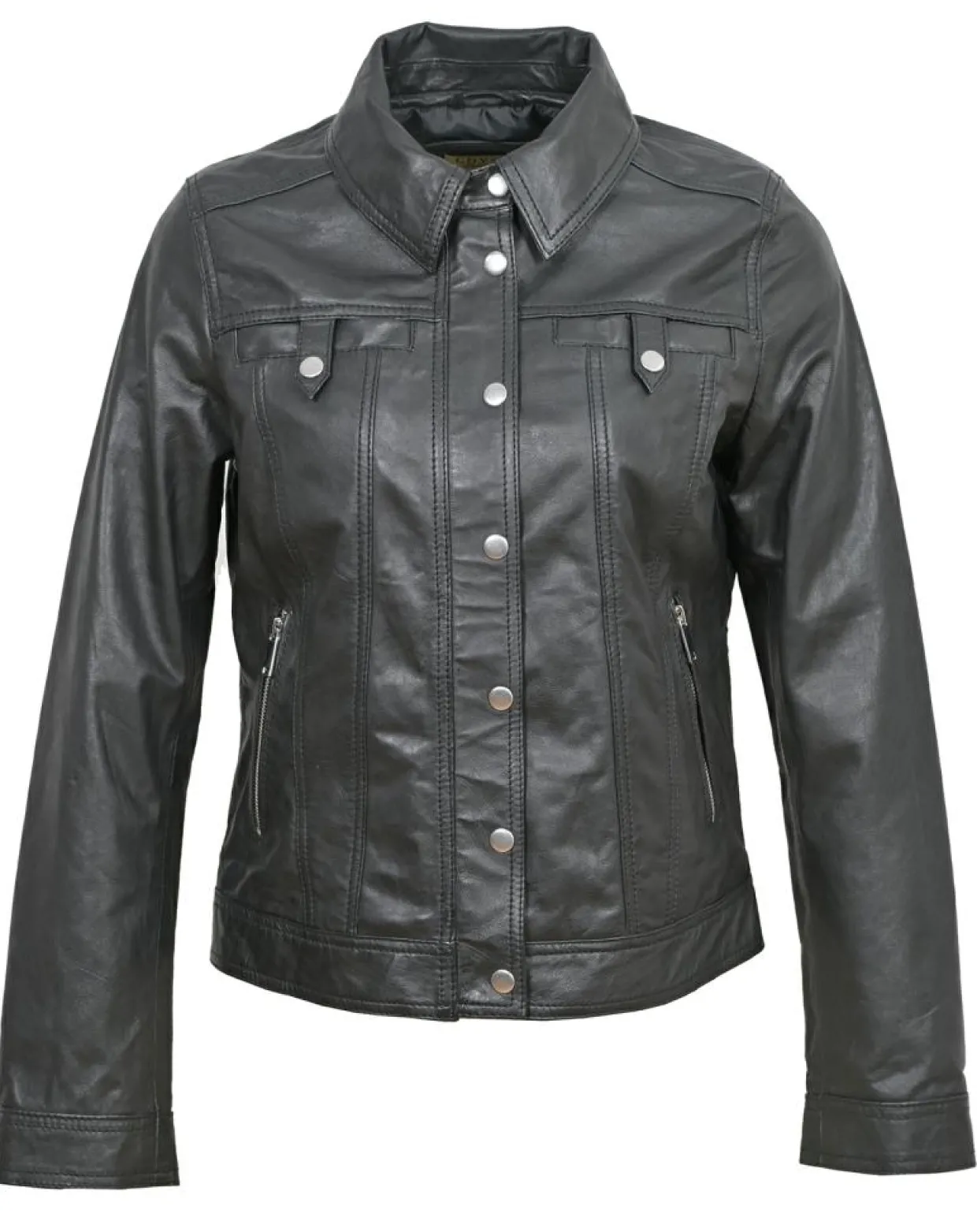 Veste en Cuir Catia noire-Blue Wellford Outlet