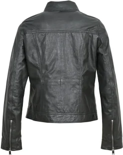 Veste en Cuir Catia noire-Blue Wellford Outlet