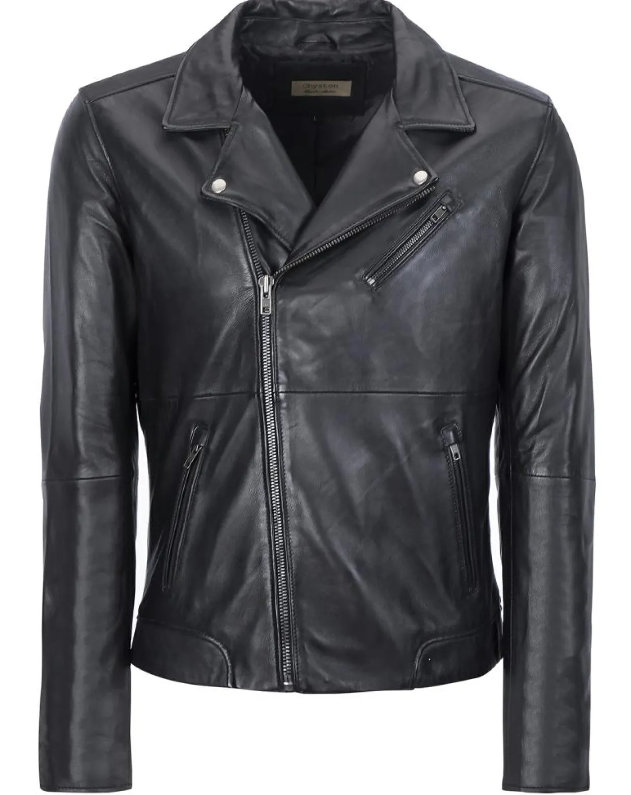 Veste en Cuir Caïus noire-Chyston Outlet