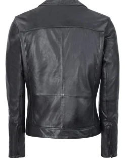 Veste en Cuir Caïus noire-Chyston Outlet