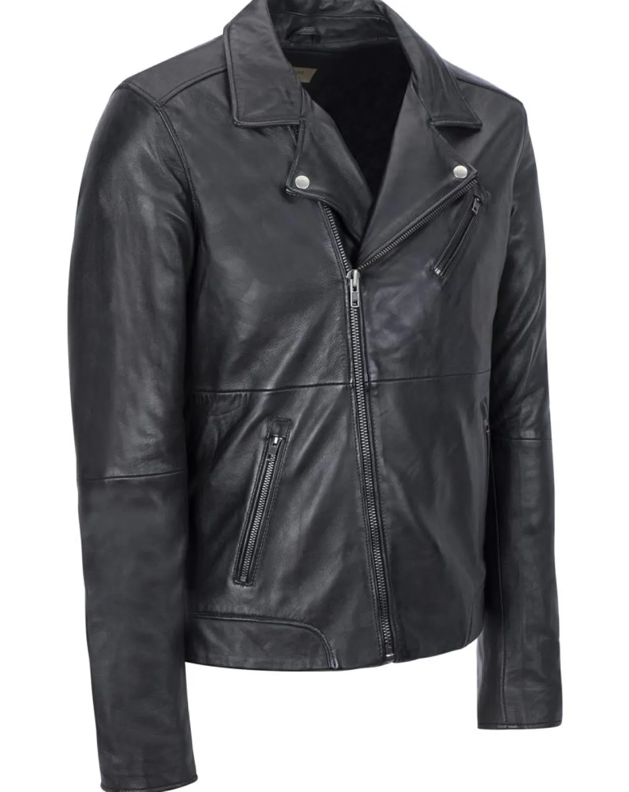 Veste en Cuir Caïus noire-Chyston Outlet