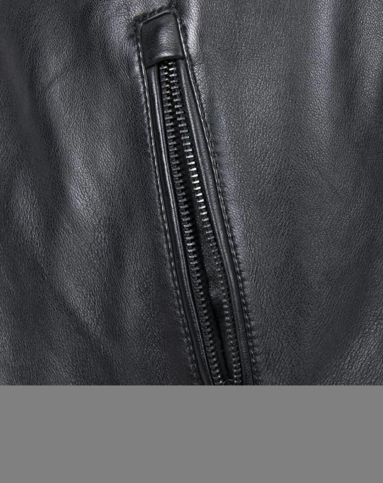 Veste en Cuir Caïus noire-Chyston Outlet
