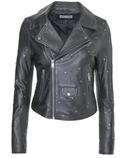 Femme Blue Wellford Vestes, Blousons^Veste en Cuir Chana noire