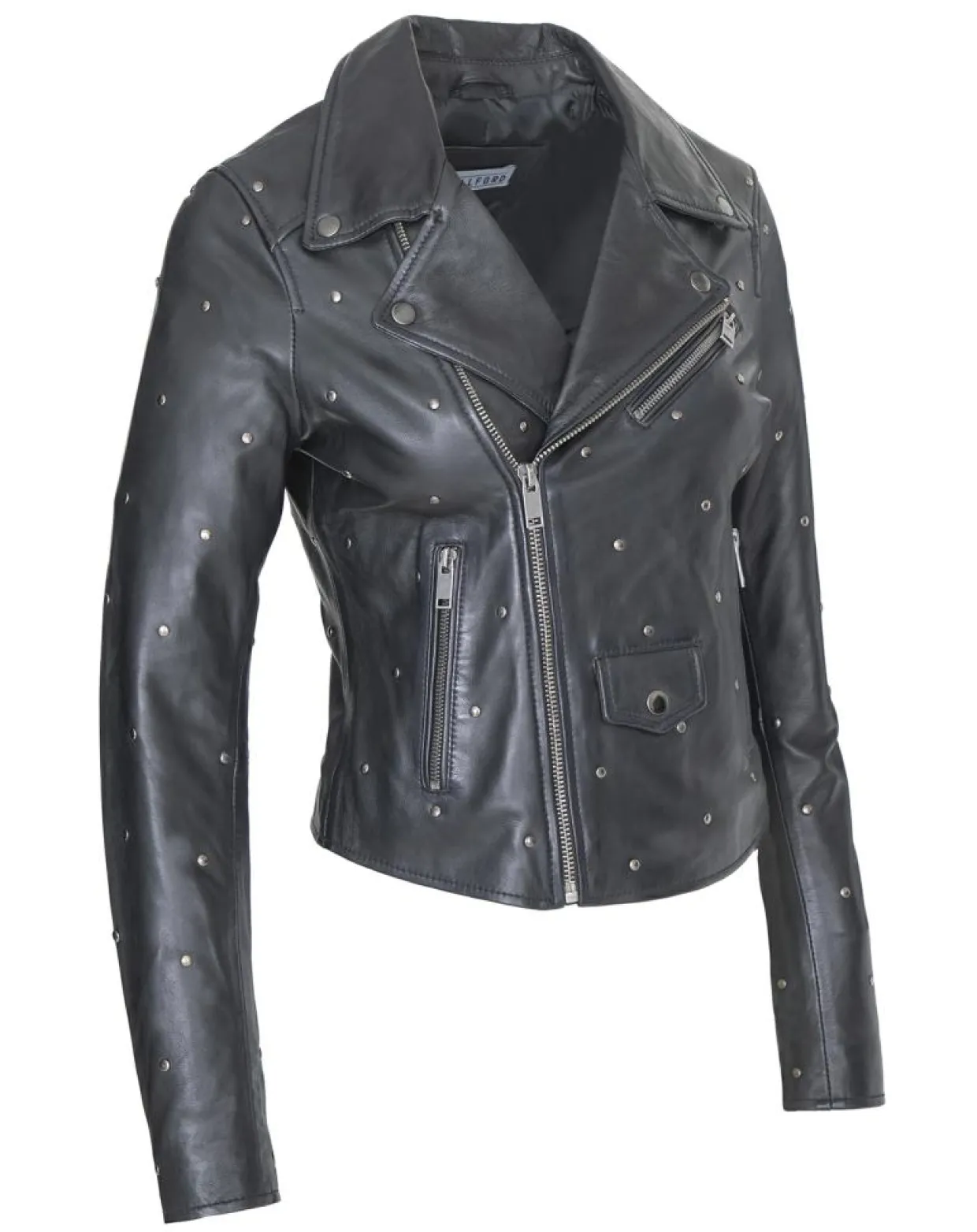 Femme Blue Wellford Vestes, Blousons^Veste en Cuir Chana noire