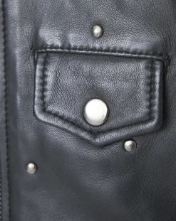 Femme Blue Wellford Vestes, Blousons^Veste en Cuir Chana noire