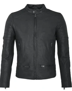 Veste en Cuir Charles noire-Chyston Best