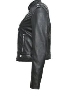 Femme Blue Wellford Vestes, Blousons^Veste en Cuir Chaya noire