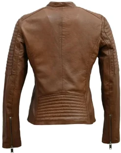 Femme Chyston Vestes, Blousons^Veste en Cuir Cheyenne cognac