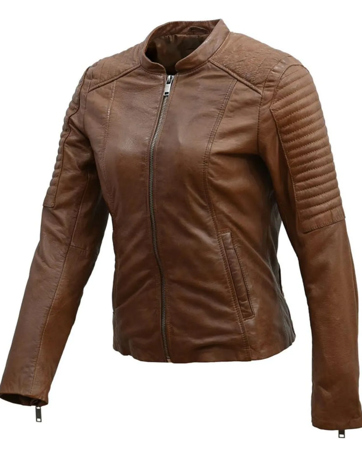 Femme Chyston Vestes, Blousons^Veste en Cuir Cheyenne cognac
