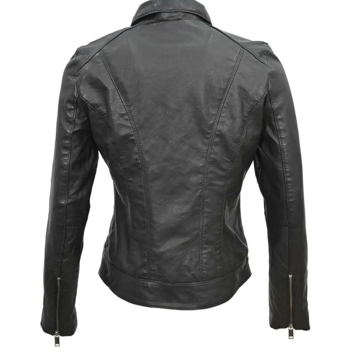 Femme Blue Wellford Vestes, Blousons^Veste en Cuir Chloris noire