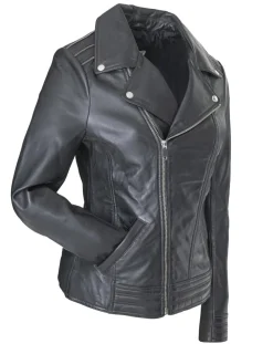 Femme Blue Wellford Vestes, Blousons^Veste en Cuir Ciara noire