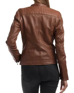 Femme Chyston Vestes, Blousons^Veste en Cuir Cindy cognac