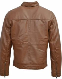 Veste en Cuir Conall cognac-Chyston Clearance