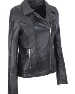 Veste en Cuir Cora noire-Chyston Best