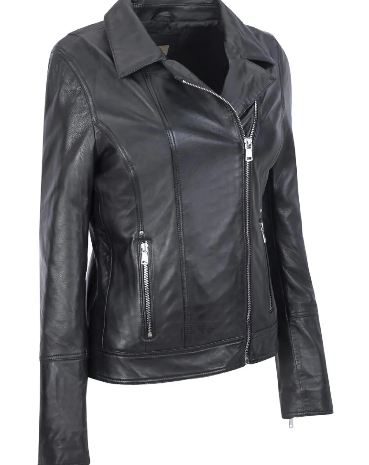 Veste en Cuir Cora noire-Chyston Best