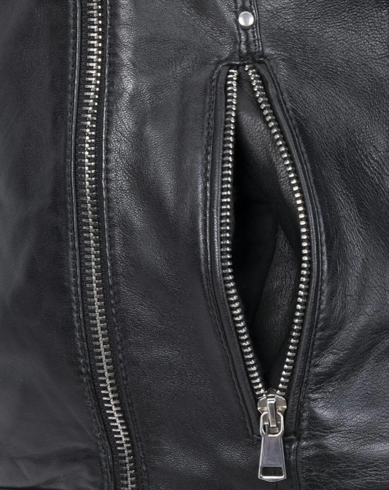 Veste en Cuir Cora noire-Chyston Best