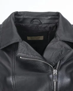 Veste en Cuir Cora noire-Chyston Best