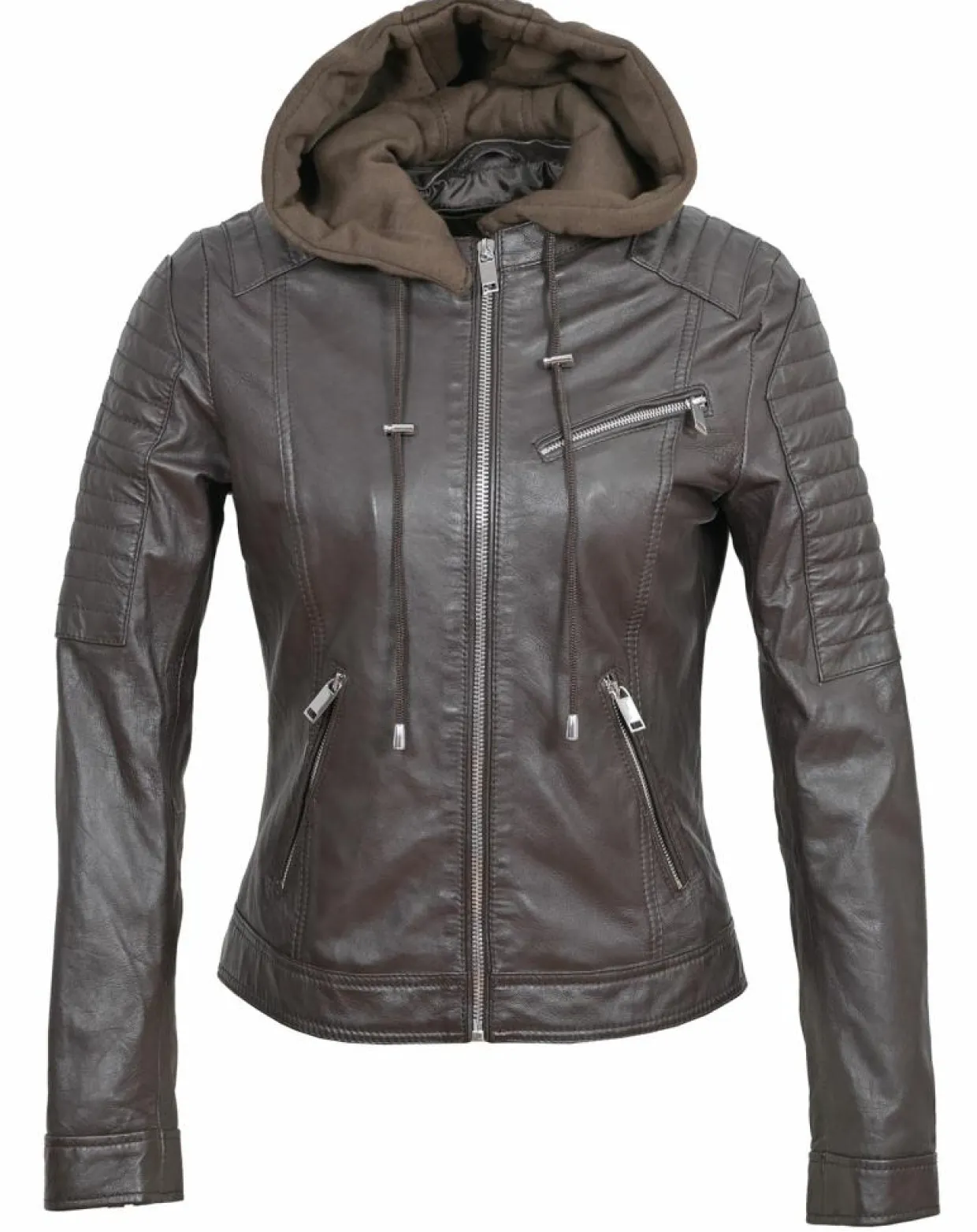 Femme Chyston Vestes, Blousons^Veste en Cuir Coria marron