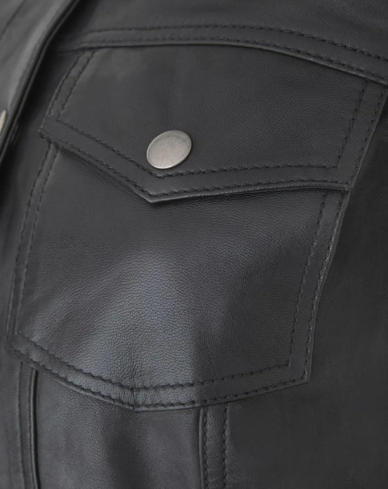 Femme Chyston Vestes, Blousons^Veste en Cuir d'Agneau Christine noire