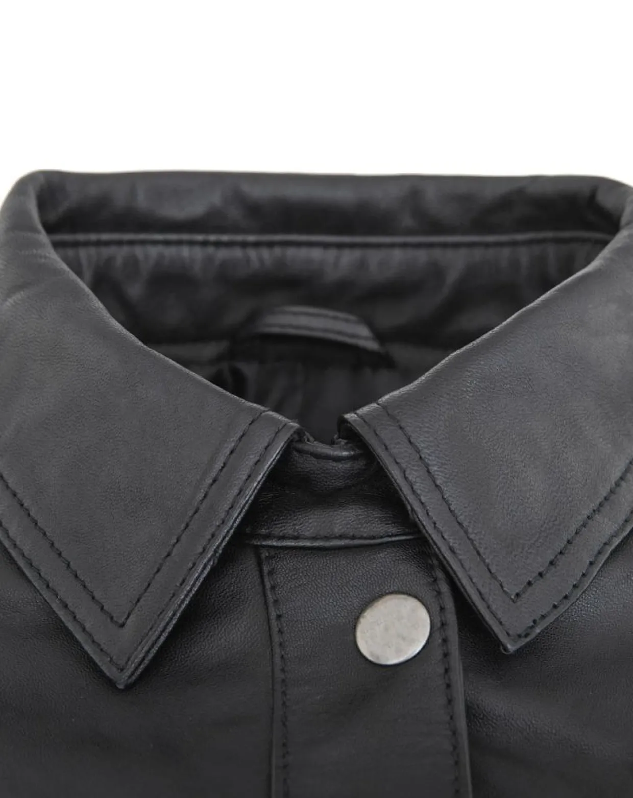 Femme Chyston Vestes, Blousons^Veste en Cuir d'Agneau Christine noire