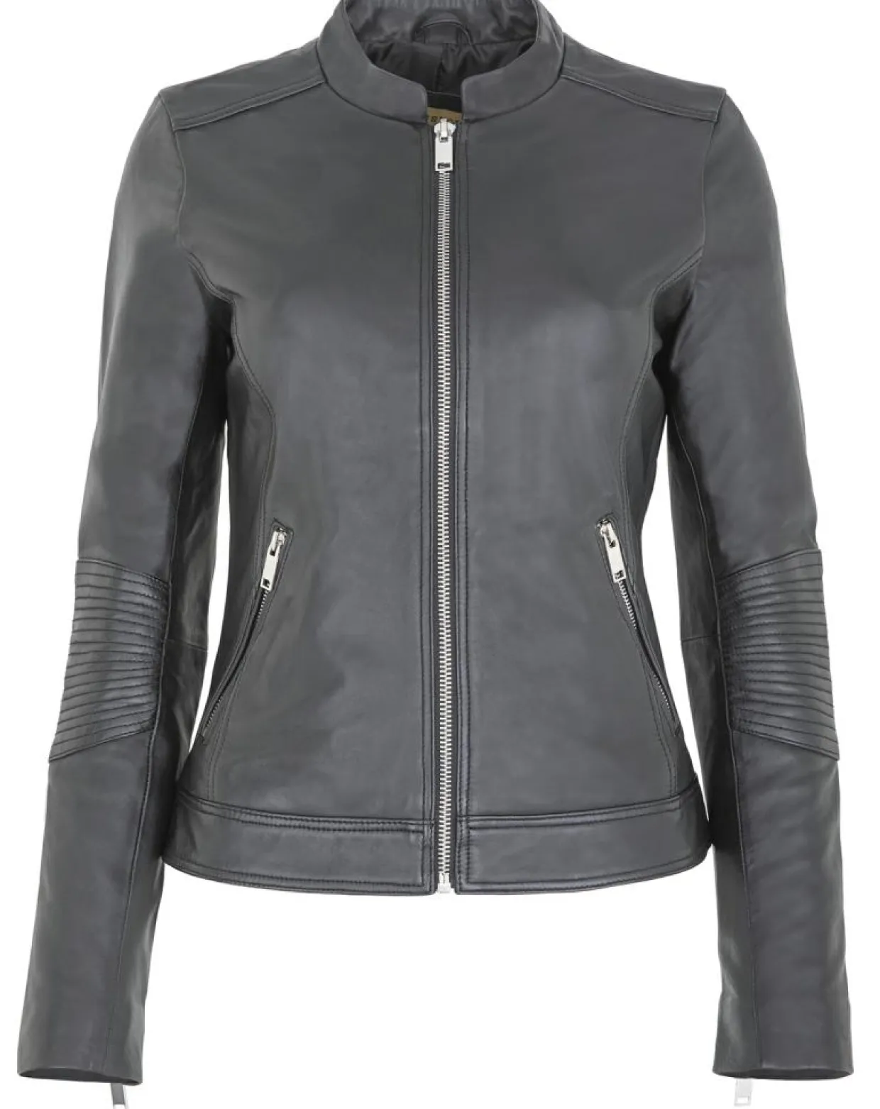 Femme Chyston Vestes, Blousons^Veste en Cuir d'Agneau Clara noire