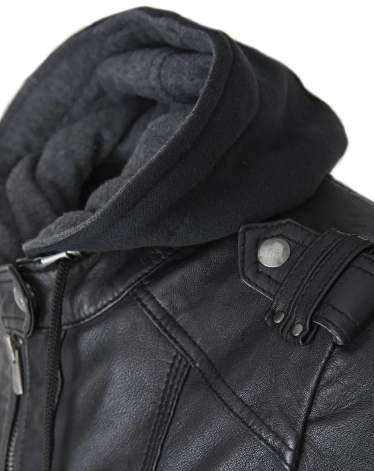 Femme Chyston Vestes, Blousons^Veste en Cuir Djaya noire