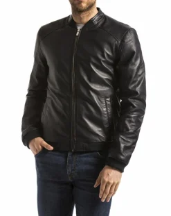 Veste en Cuir Douro marine-Blue Wellford Outlet