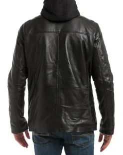 Veste en Cuir Elgon noire-Chyston Online
