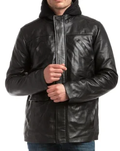 Veste en Cuir Elgon noire-Chyston Online