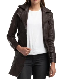 Femme Chyston Vestes, Blousons^Veste en Cuir Elsa marron
