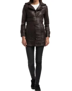 Femme Chyston Vestes, Blousons^Veste en Cuir Elsa marron