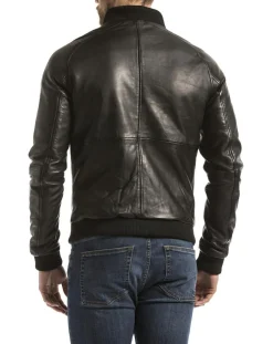 Veste en Cuir Eze noire-Blue Wellford Clearance